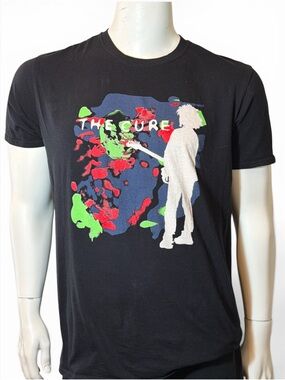 The Cure Robert Smith Silhouette Black Graphic Tee Shirt Size L